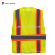 New style Night Reflective Safety Vest Hi Viz Adjustable Mesh Warning Workwear Vests Breathable